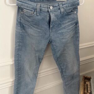 AG Adriano Goldschmied Women's Light Blue Ankle Jeans